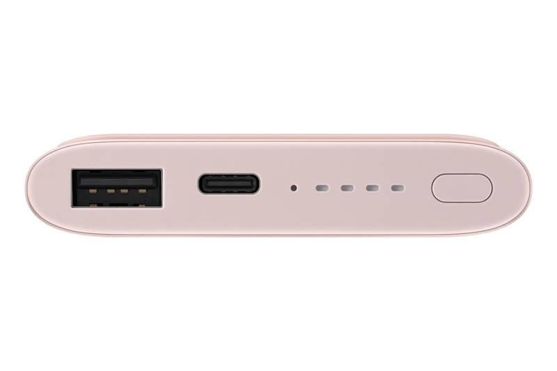 Powerbank Samsung 10000 mAh, USB-C, Qi růžová