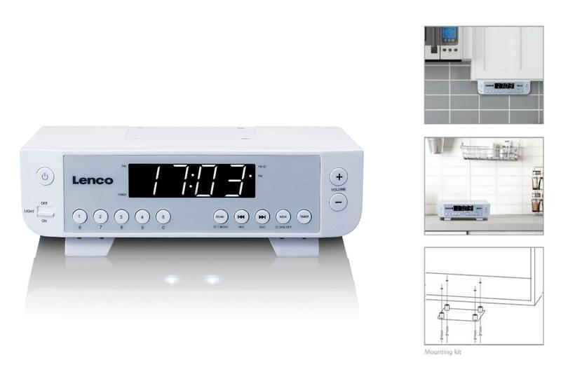 Radiopřijímač Lenco KCR-11 bílý