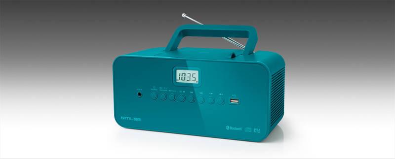 Radiopřijímač s CD MUSE M-30BTB modrý, Radiopřijímač, s, CD, MUSE, M-30BTB, modrý