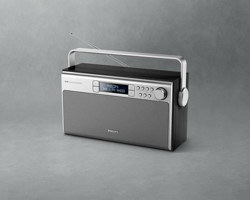 Radiopřijímač s DAB Philips AE5220B stříbrný