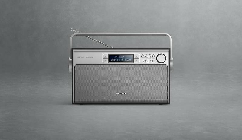 Radiopřijímač s DAB Philips AE5220B stříbrný