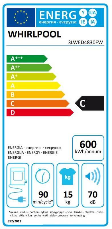 Sušička prádla Whirlpool 3LWED4830FW bílá