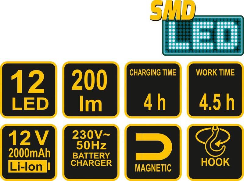 Svítilna Cattara 12 SMD LED pracovní