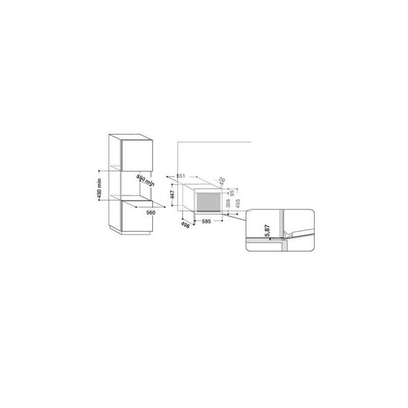 Trouba Whirlpool W Collection W7 MS450 černá nerez