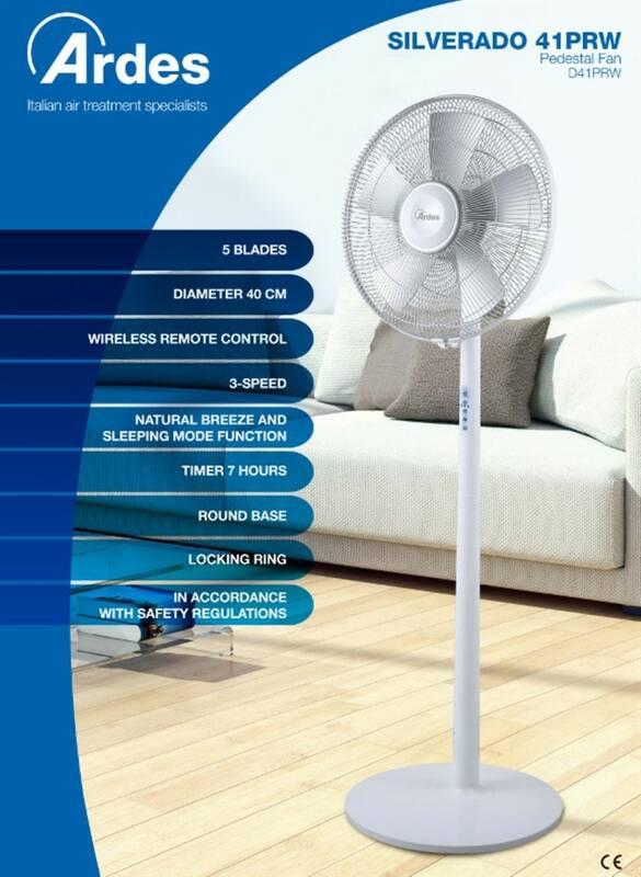 Ventilátor stojanový Ardes D41PRW stříbrný