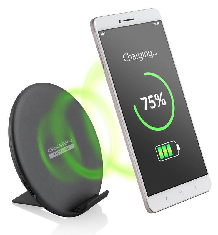 Bezdrátová nabíječka GoGEN 2in1 GoGEN, 10W černá