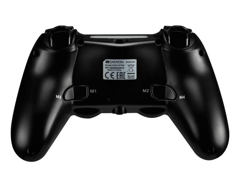 Gamepad Canyon s touchpadem pro PS4, bezdrátový černý, Gamepad, Canyon, s, touchpadem, pro, PS4, bezdrátový, černý