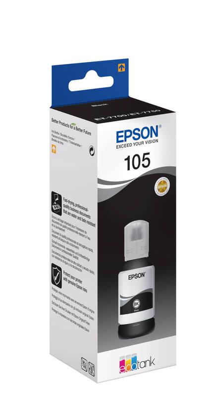 Inkoustová náplň Epson EcoTank 105, 140 ml černá