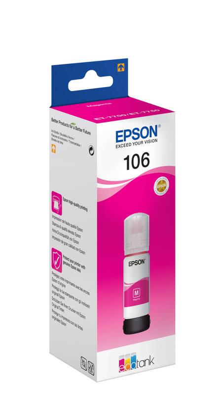 Inkoustová náplň Epson EcoTank 106, 70 ml červená