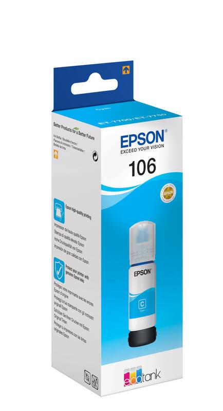 Inkoustová náplň Epson EcoTank 106, 70 ml modrá