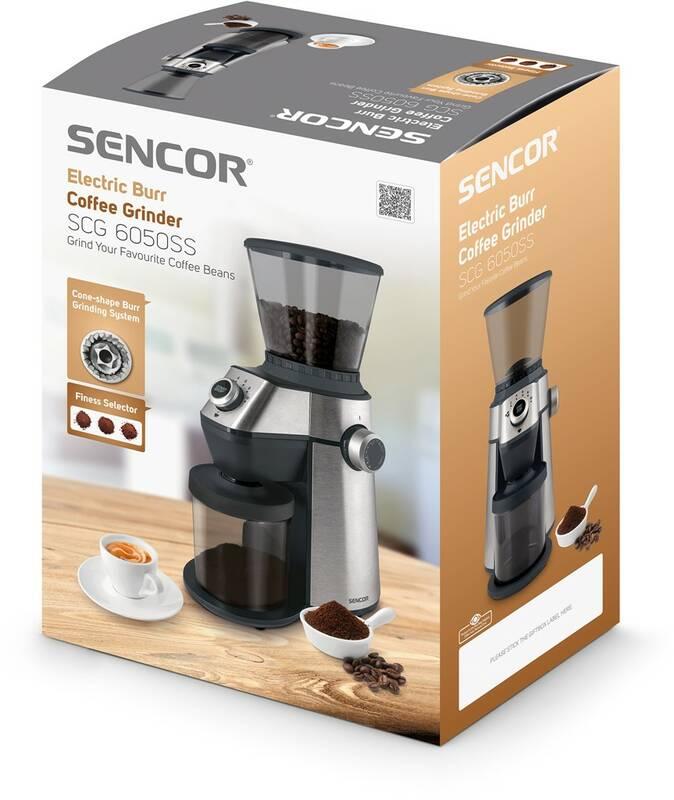 Kávomlýnek Sencor SCG 6050SS stříbrný