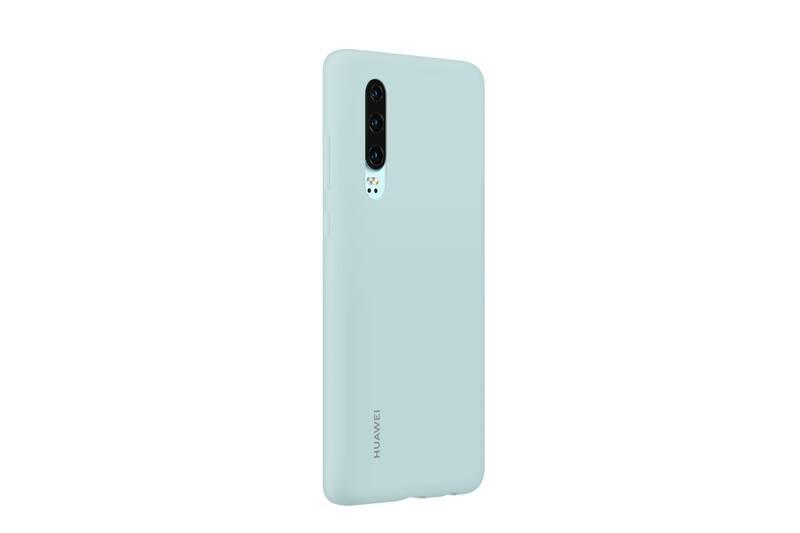 Kryt na mobil Huawei Silicone Car Case pro P30 - světle modrý