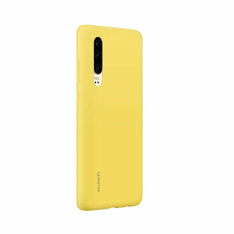 Kryt na mobil Huawei Silicone Car Case pro P30 žlutý