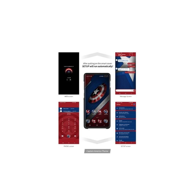 Kryt na mobil Samsung Captain America pro Galaxy S10 černý