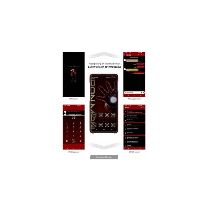 Kryt na mobil Samsung Iron Man pro Galaxy S10 červený