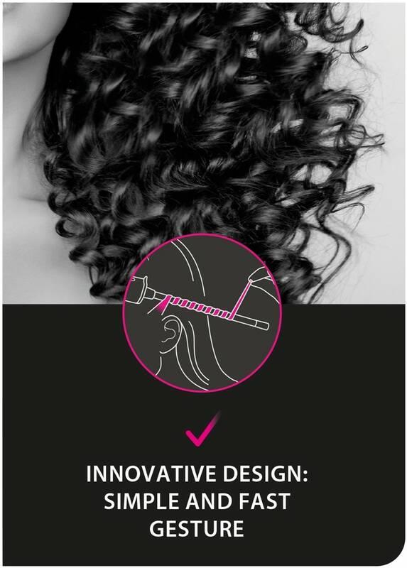 Kulma Rowenta FOR ELITE CURLS FOREVER CF3112F0 černá růžová