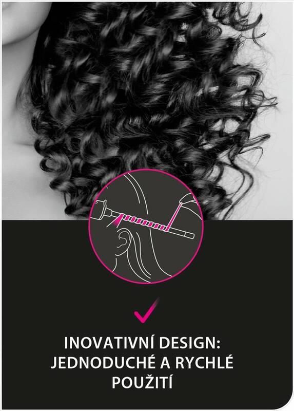 Kulma Rowenta FOR ELITE CURLS FOREVER CF3112F0 černá růžová