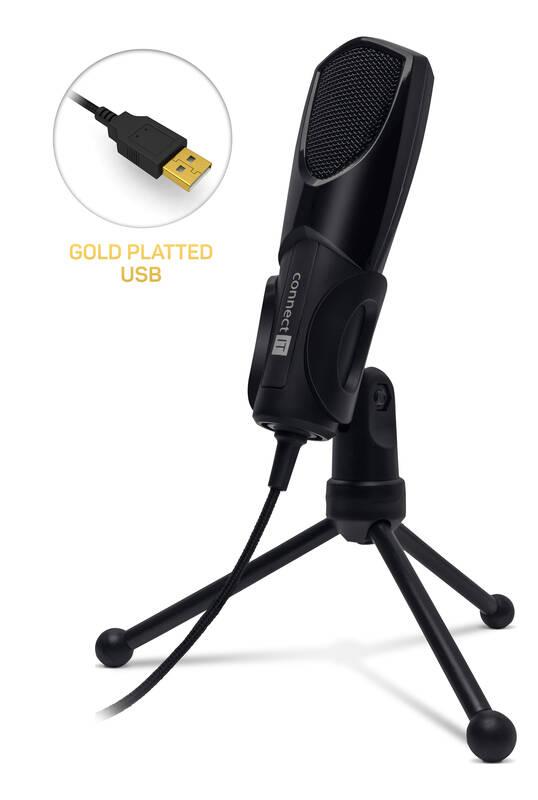 Mikrofon Connect IT YouMic, USB černý