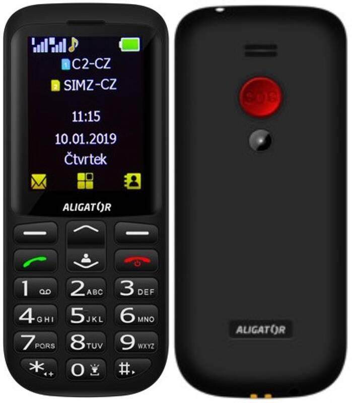 Mobilní telefon Aligator A700 Senior Dual SIM černý, Mobilní, telefon, Aligator, A700, Senior, Dual, SIM, černý