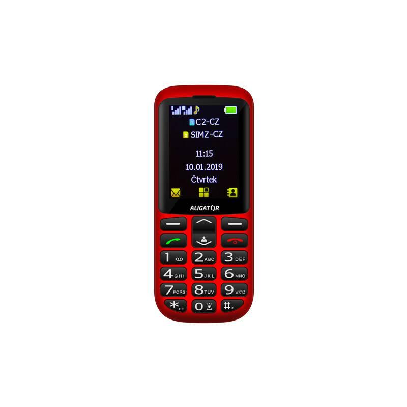 Mobilní telefon Aligator A700 Senior Dual SIM červený, Mobilní, telefon, Aligator, A700, Senior, Dual, SIM, červený