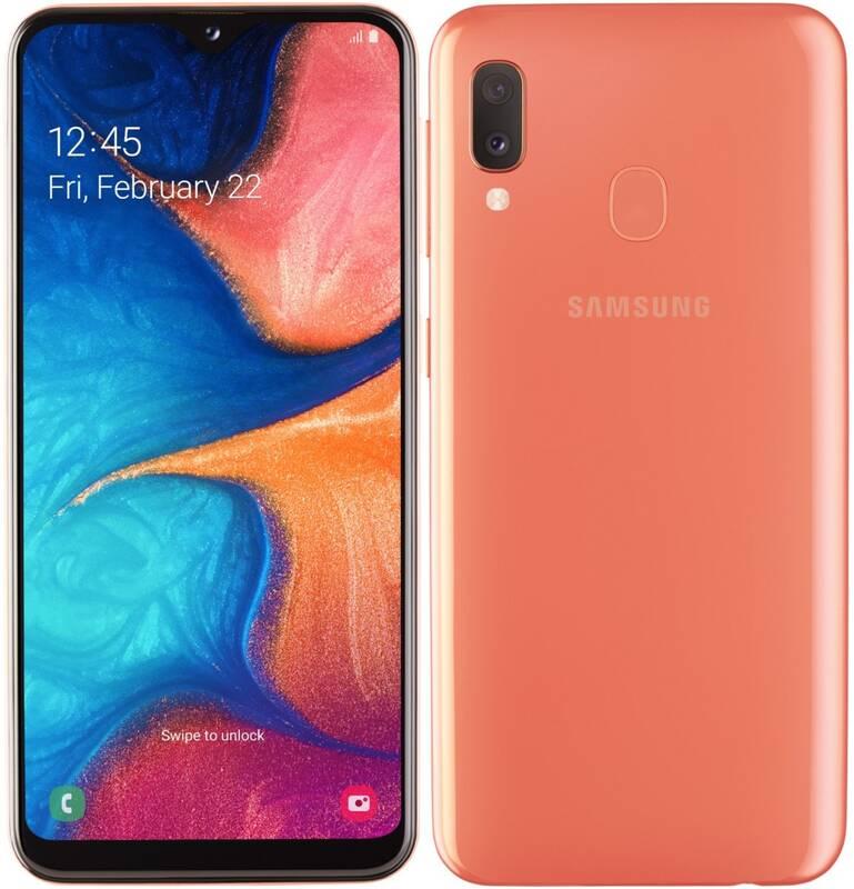 Mobilní telefon Samsung Galaxy A20e Dual SIM oranžový