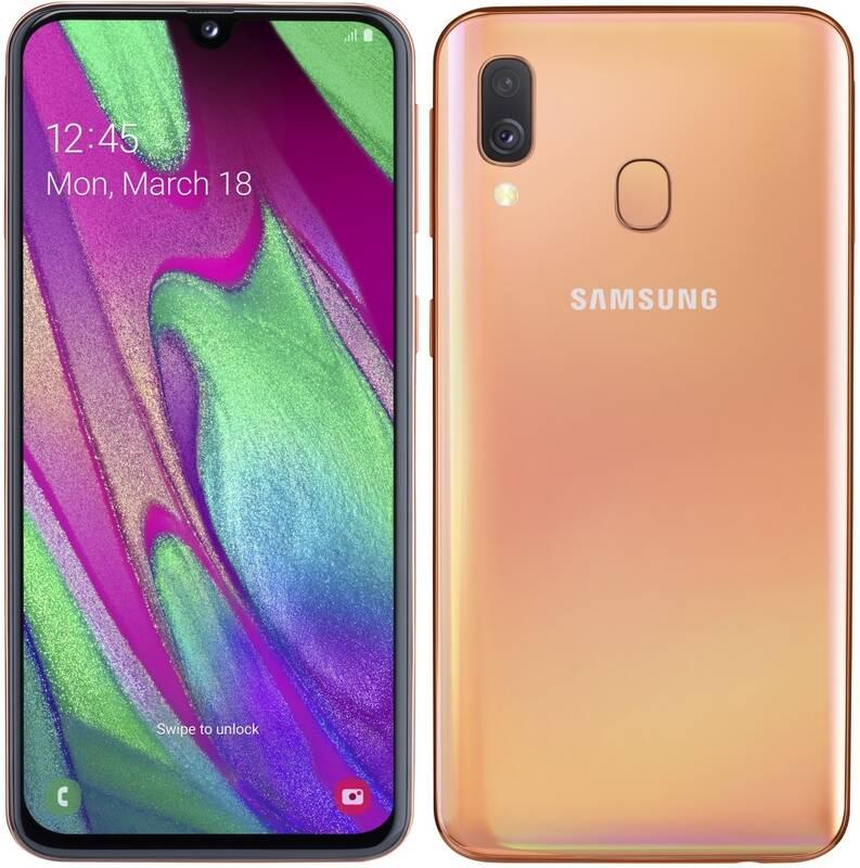 Mobilní telefon Samsung Galaxy A40 Dual SIM oranžový, Mobilní, telefon, Samsung, Galaxy, A40, Dual, SIM, oranžový
