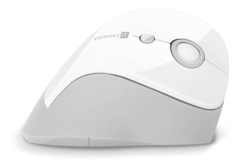 Myš Connect IT vertikální, ergonomická bílá, Myš, Connect, IT, vertikální, ergonomická, bílá