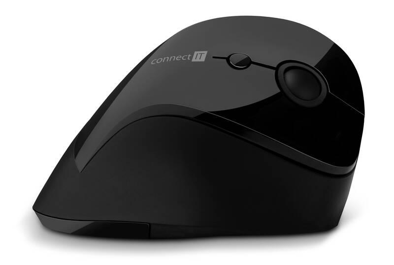 Myš Connect IT vertikální, ergonomická černá, Myš, Connect, IT, vertikální, ergonomická, černá