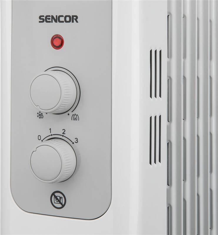 Olejový radiátor Sencor SOH 3209WH bílý, Olejový, radiátor, Sencor, SOH, 3209WH, bílý