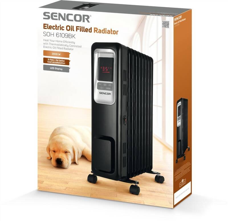 Olejový radiátor Sencor SOH 6109BK černý
