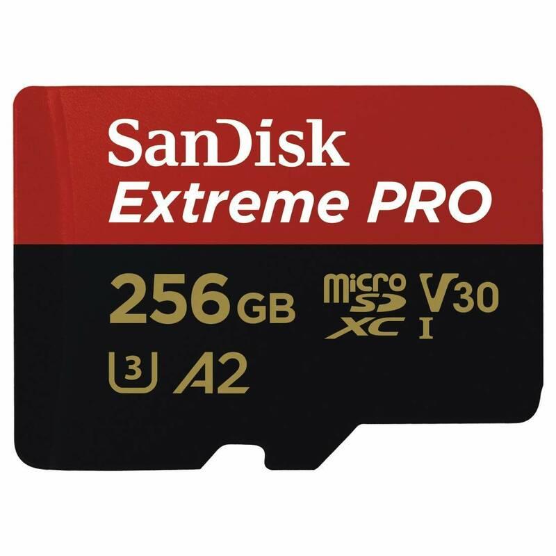 Paměťová karta Sandisk Micro SDXC Extreme Pro 256GB A2 C10 V30 UHS-I adapter