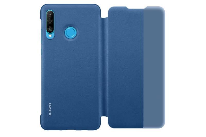 Pouzdro na mobil flipové Huawei View Cover pro P30 Lite modré