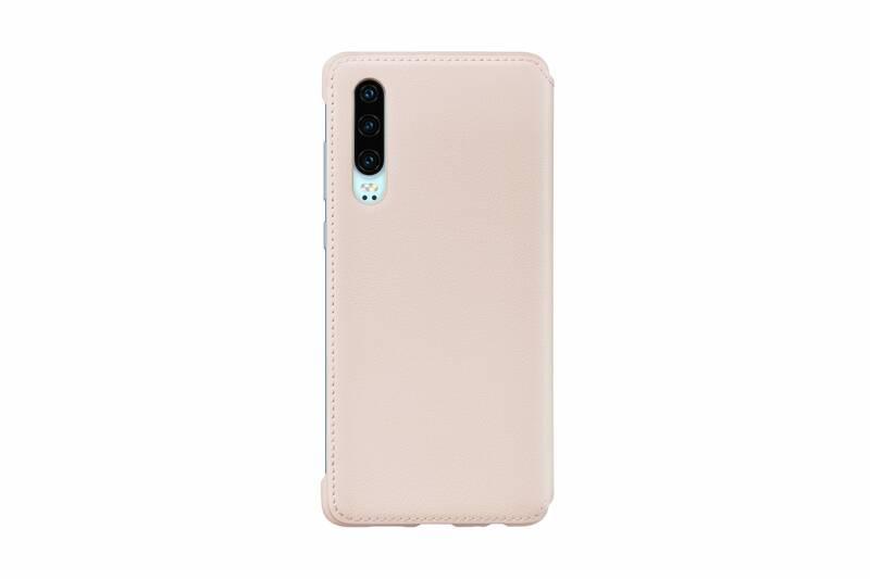 Pouzdro na mobil flipové Huawei Wallet Cover pro P30 růžové