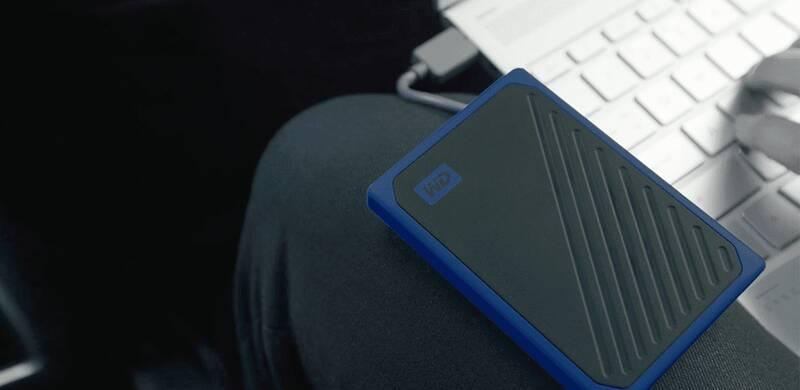 SSD externí Western Digital My Passport Go 512GB modrý