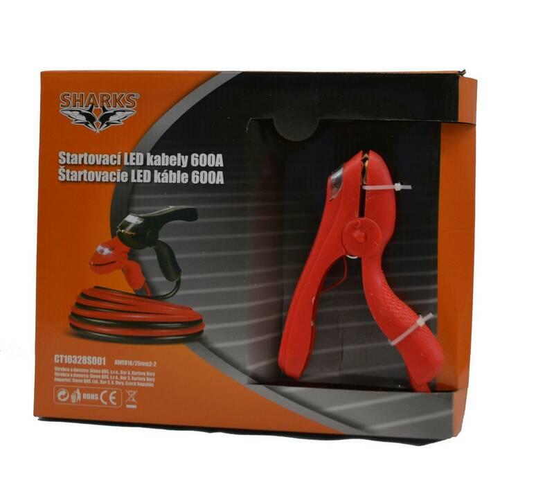 Startovací kabely Sharks 600A LED