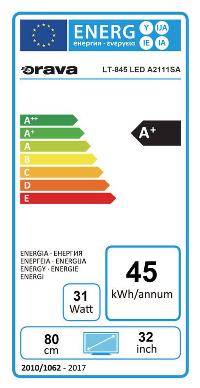 Televize Orava LT-845 černá