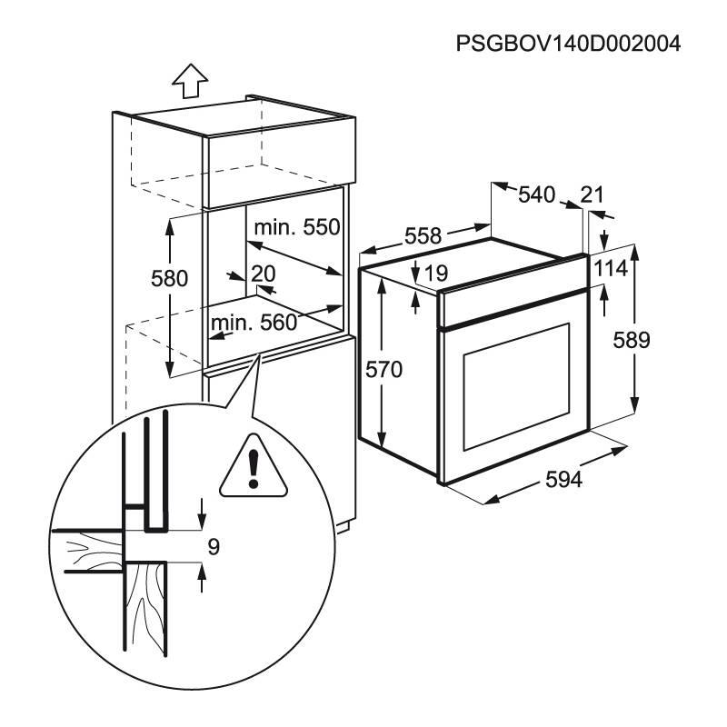 Trouba Zanussi ZOB35701XU nerez