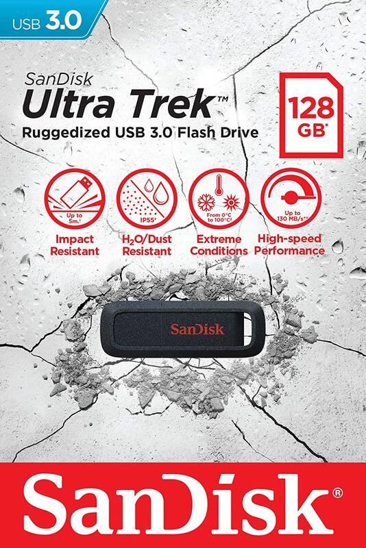 USB Flash Sandisk Ultra Trek 128GB černý