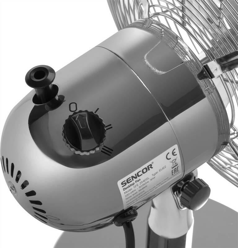 Ventilátor stolní Sencor SFE 2540SL nerez