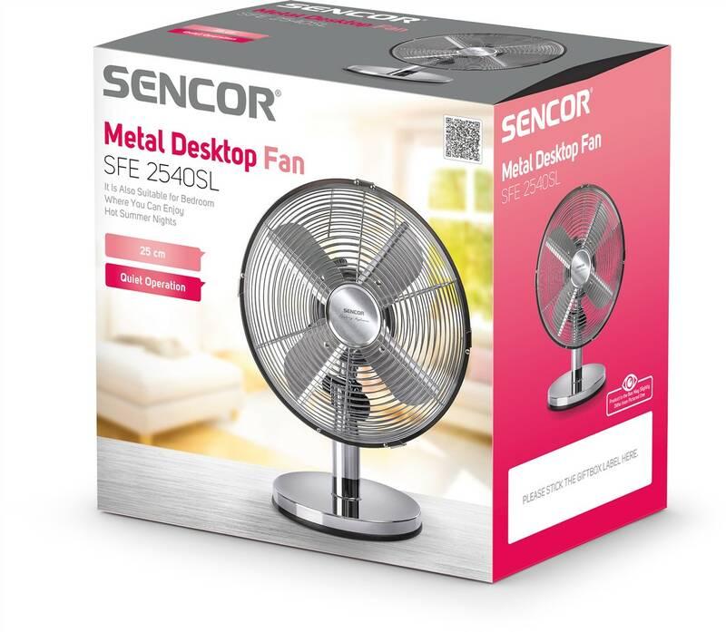 Ventilátor stolní Sencor SFE 2540SL nerez