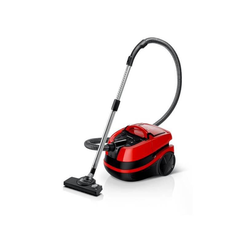 Víceúčelový vysavač Bosch BWD421PET červený