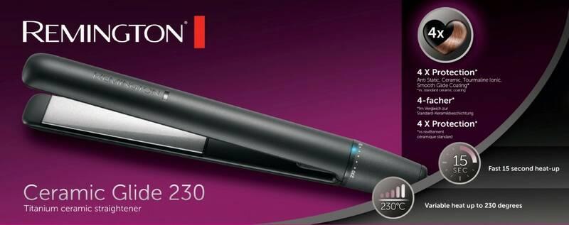 Žehlička na vlasy Remington Ceramic Glide S3700 černá
