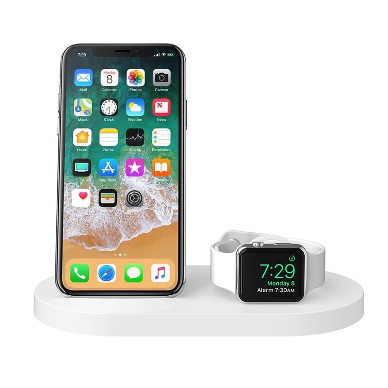Bezdrátová nabíječka Belkin Boost Up pro iPhone Apple Watch USB-A port bílá