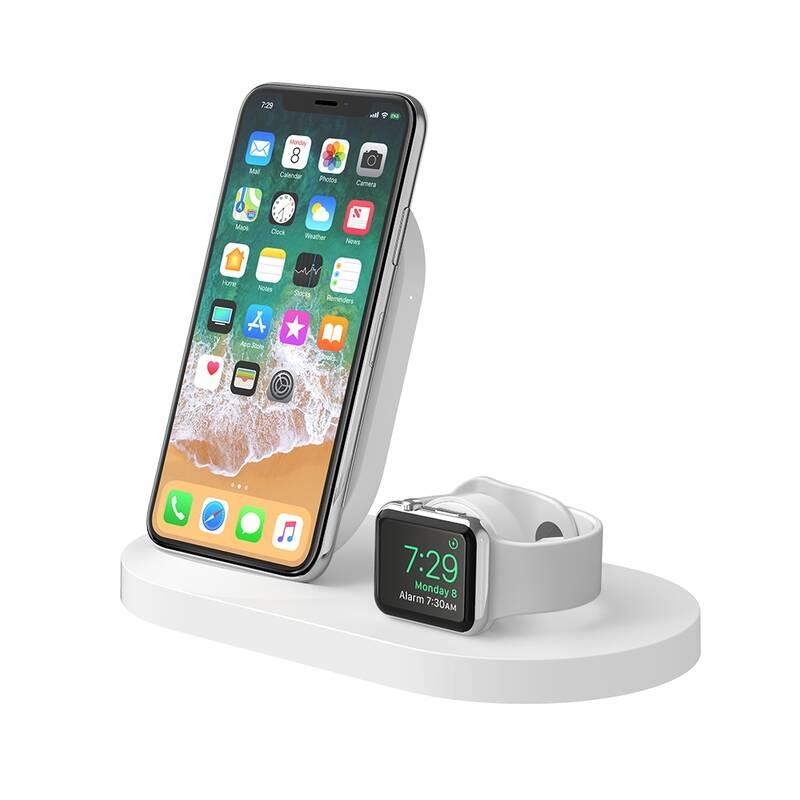 Bezdrátová nabíječka Belkin Boost Up pro iPhone Apple Watch USB-A port bílá