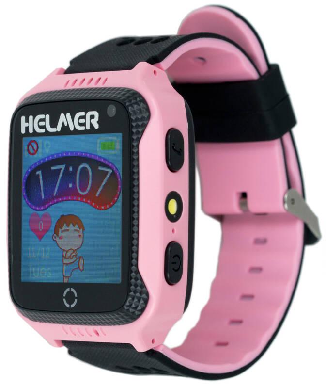 Chytré hodinky Helmer LK 707 dětské s GPS lokátorem růžový