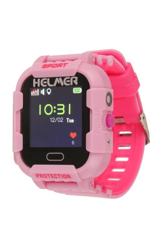 Chytré hodinky Helmer LK 708 dětské s GPS lokátorem růžový