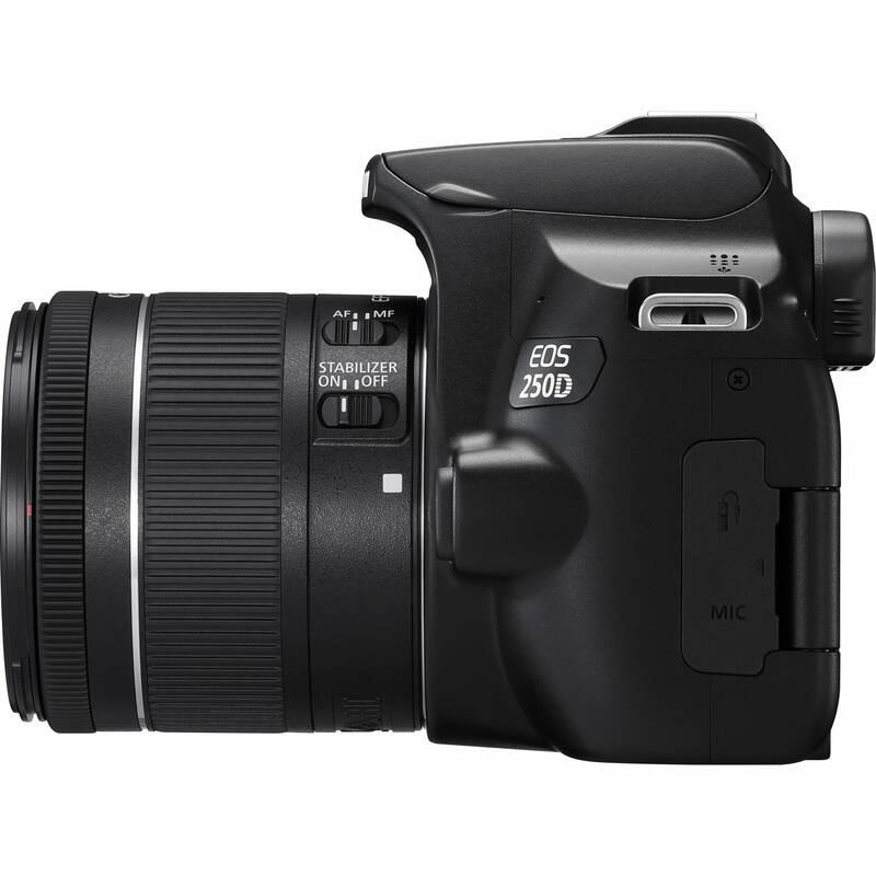 Digitální fotoaparát Canon EOS 250D 18-55 SB130 16GB karta černý