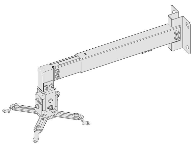 Držák Connect IT Spider pro projektor, na zeď stříbrný