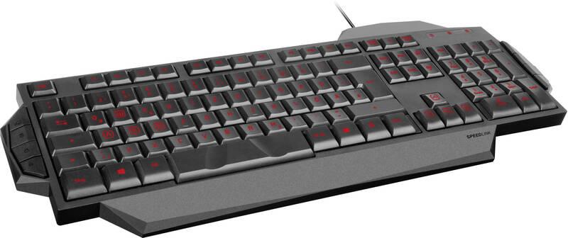 Klávesnice Speed Link Rapax Gaming, US layout černá