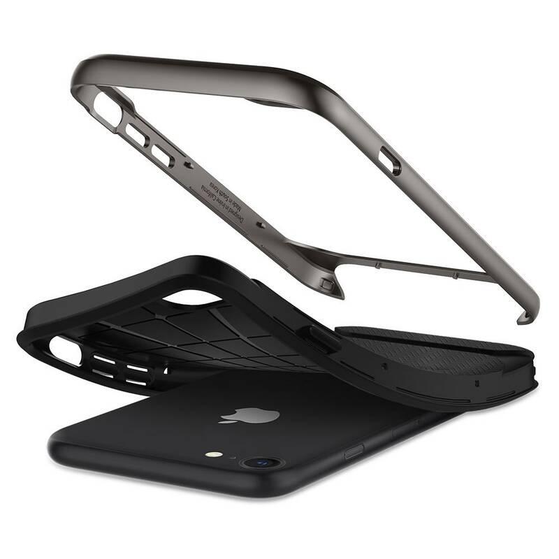Kryt na mobil Spigen Neo Hybrid Herringbone pro Apple iPhone 8 7 černý šedý
